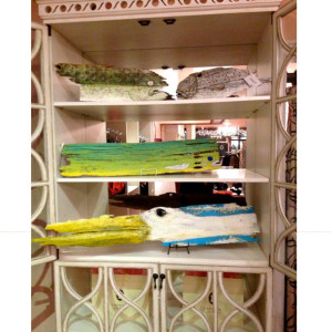 Fish Man Art at Thera M. clothing store downtown